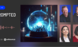 Banner showing an image of a futuristic crystal ball and photos of the 4 podcast participants