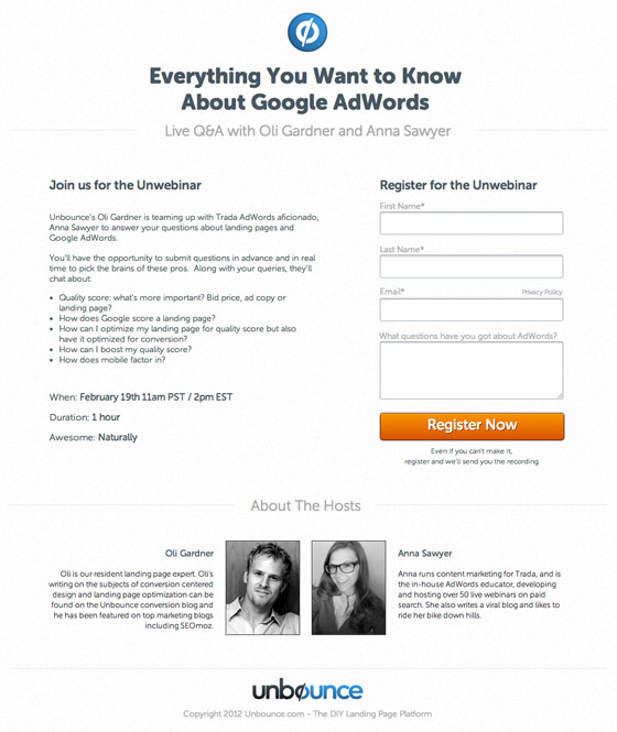 ebook download landing page