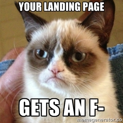 landing page design examples critique